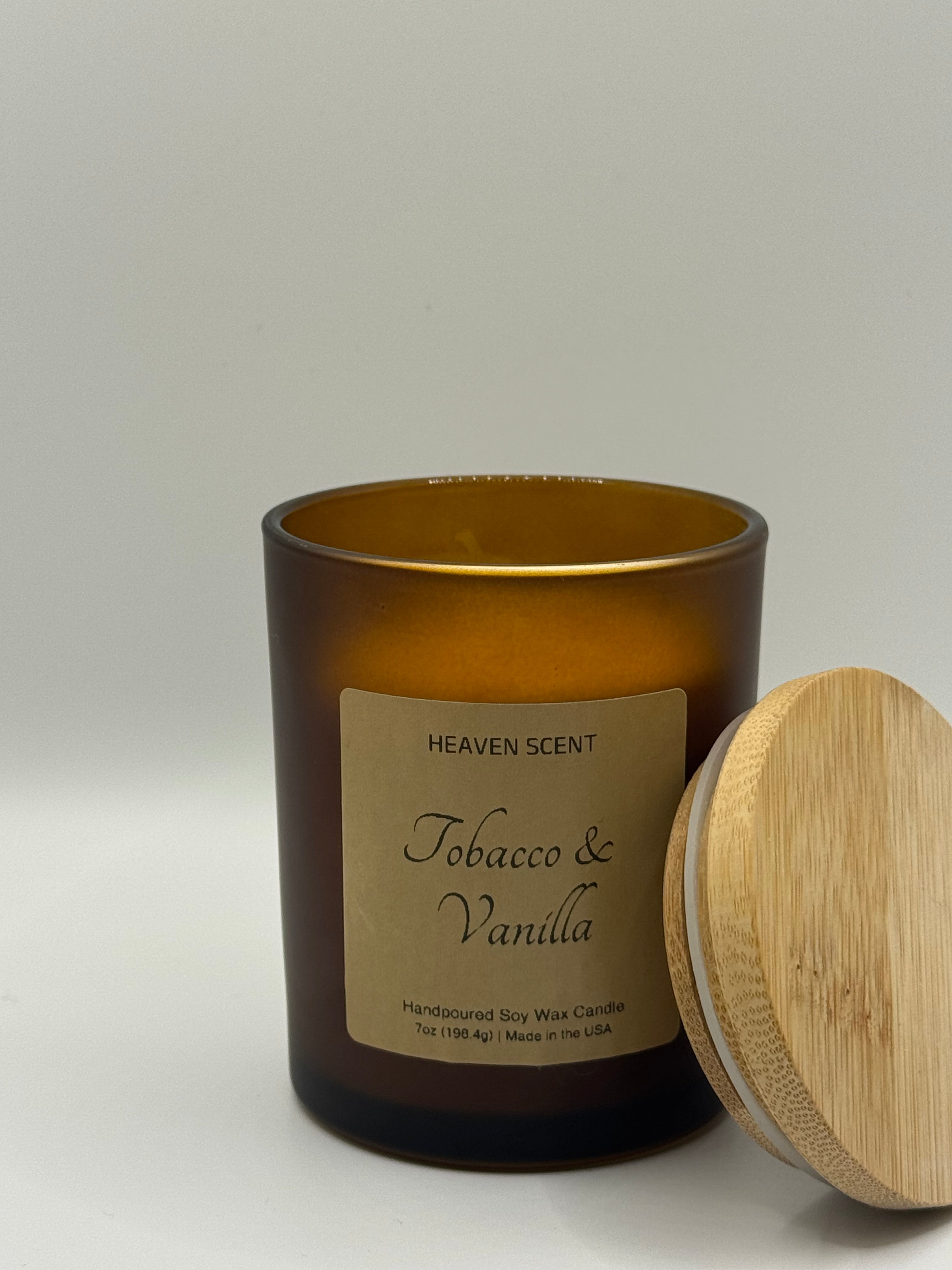 Tobacco & Vanilla Scented 7oz Soy Wax Candle