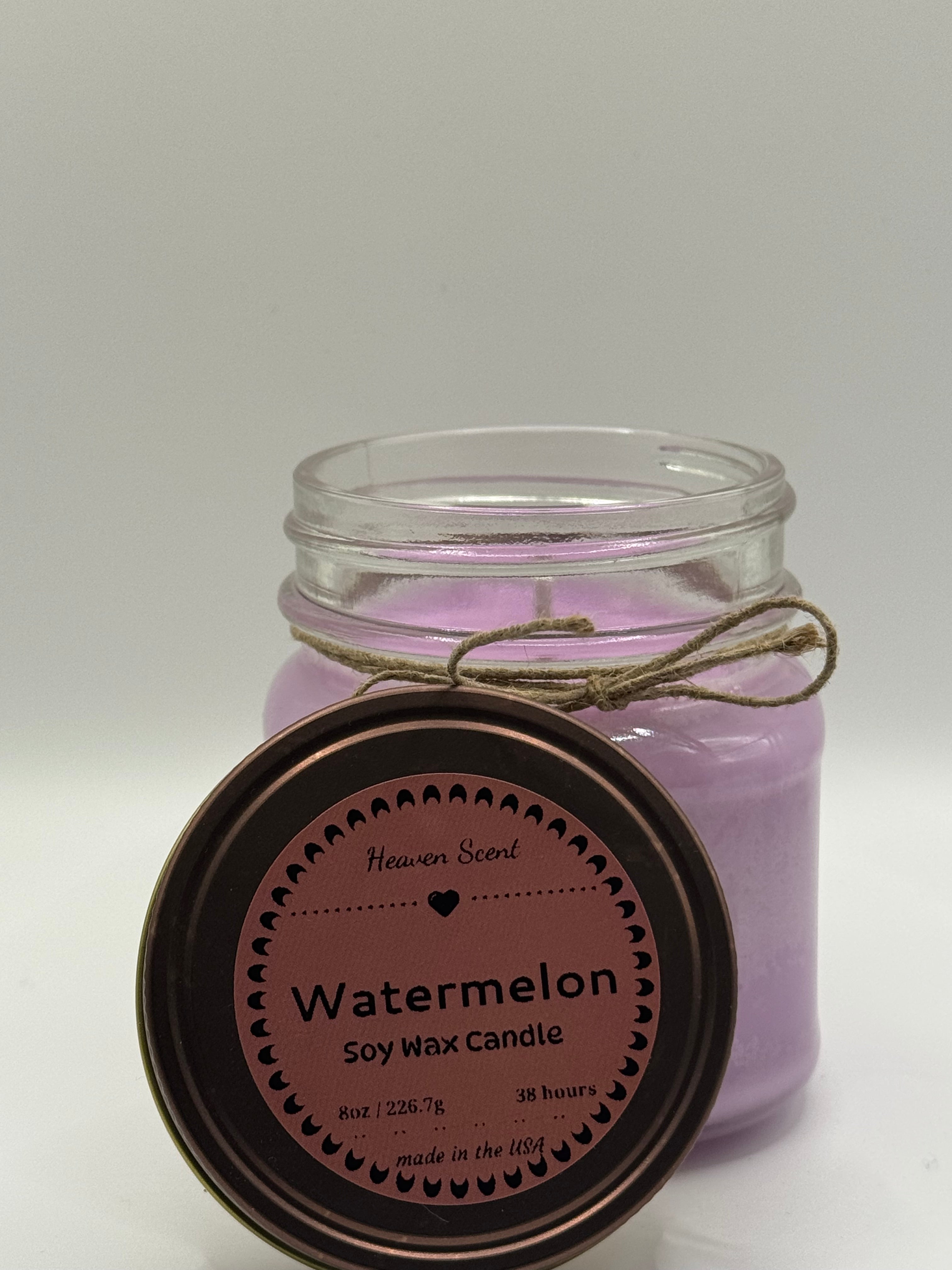 Watermelon Scented 8oz Soy Wax Candle