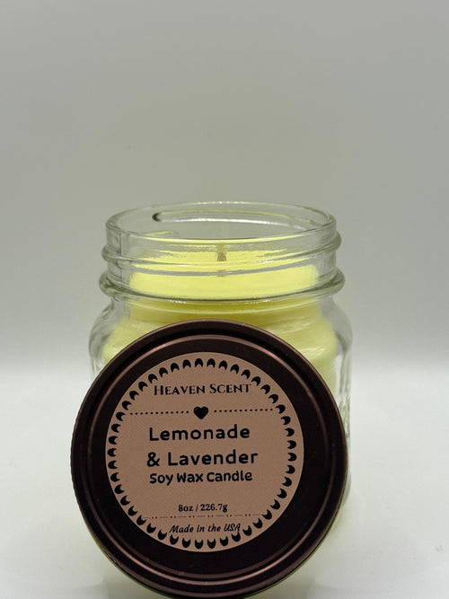 Lemonade Lavender Scented 8oz Soy Wax Candle
