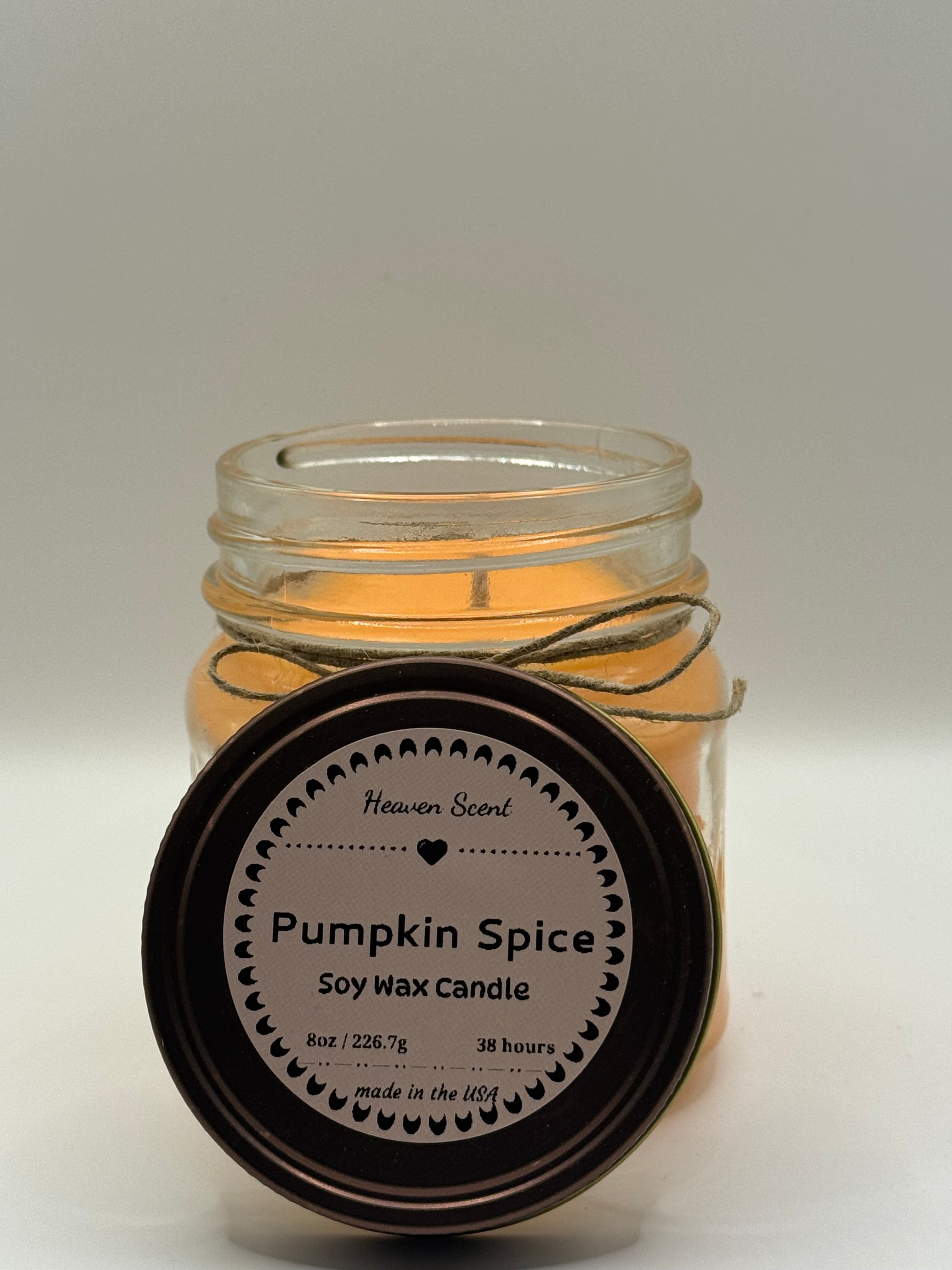 Pumpkin Spice Scented 8oz Soy Wax Candle