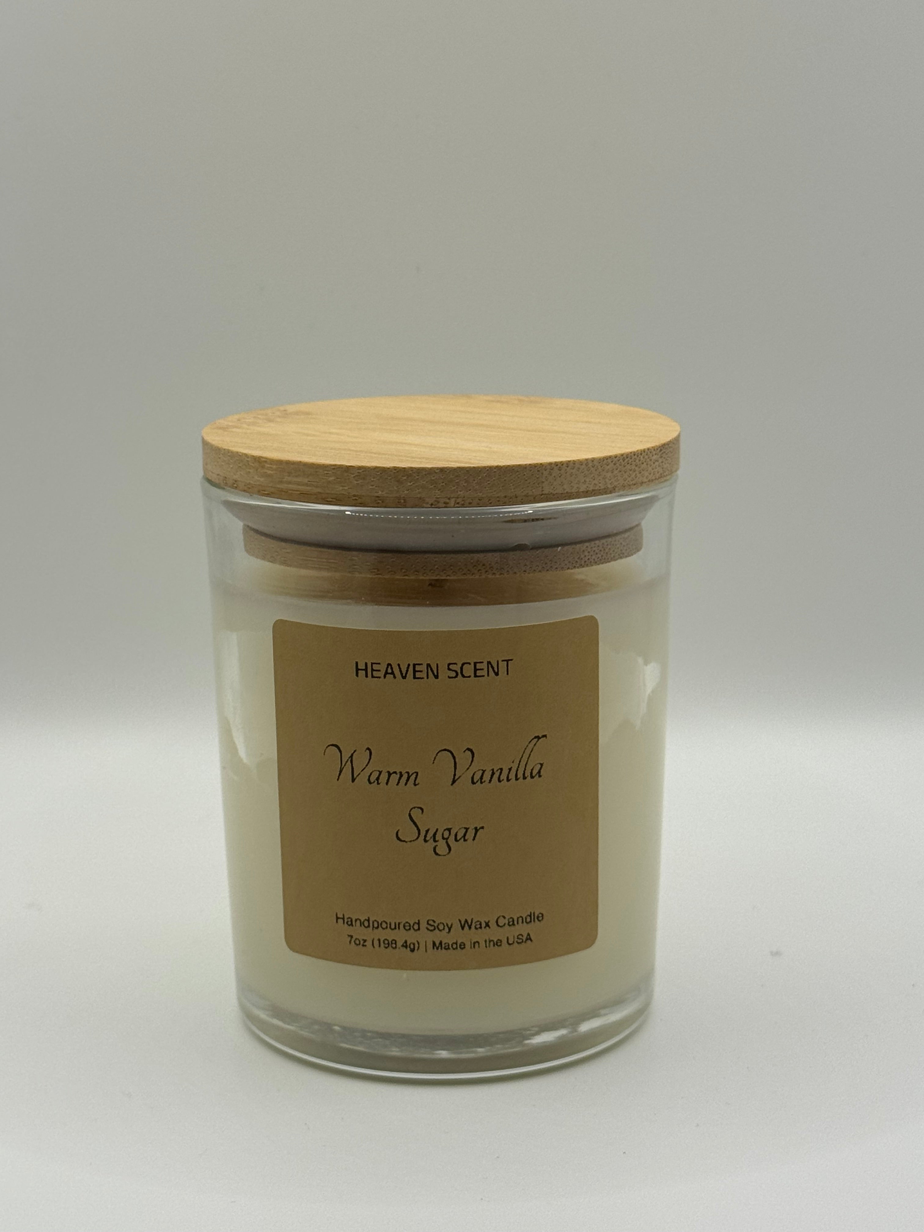 Warm Vanilla Sugar Scented 7oz Soy Wax Candle