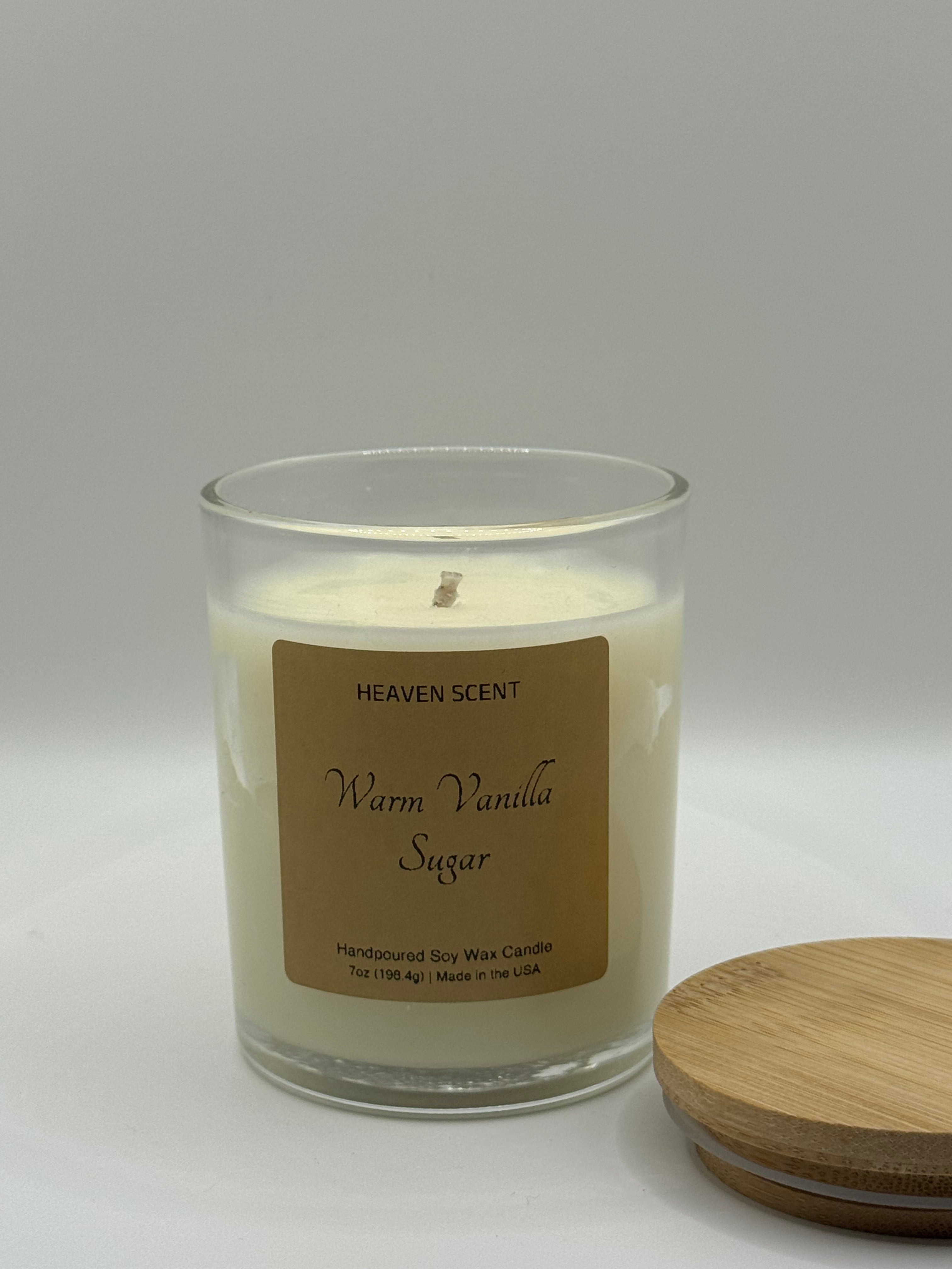 Warm Vanilla Sugar Scented 7oz Soy Wax Candle