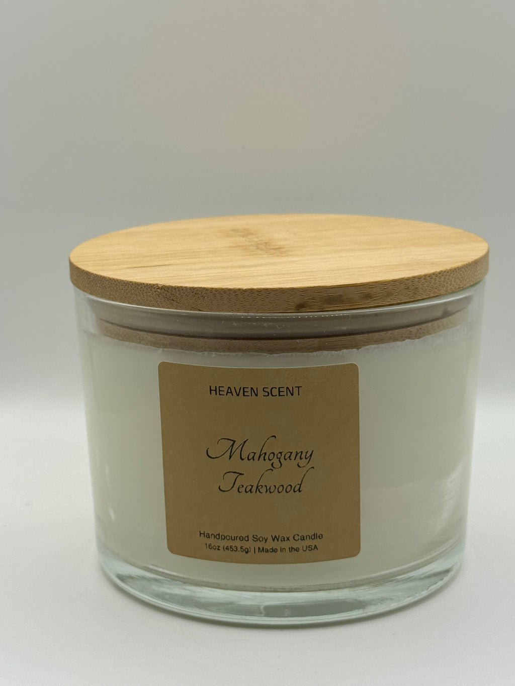 Mahogany Teakwood Scented 16oz Soy Wax Candle
