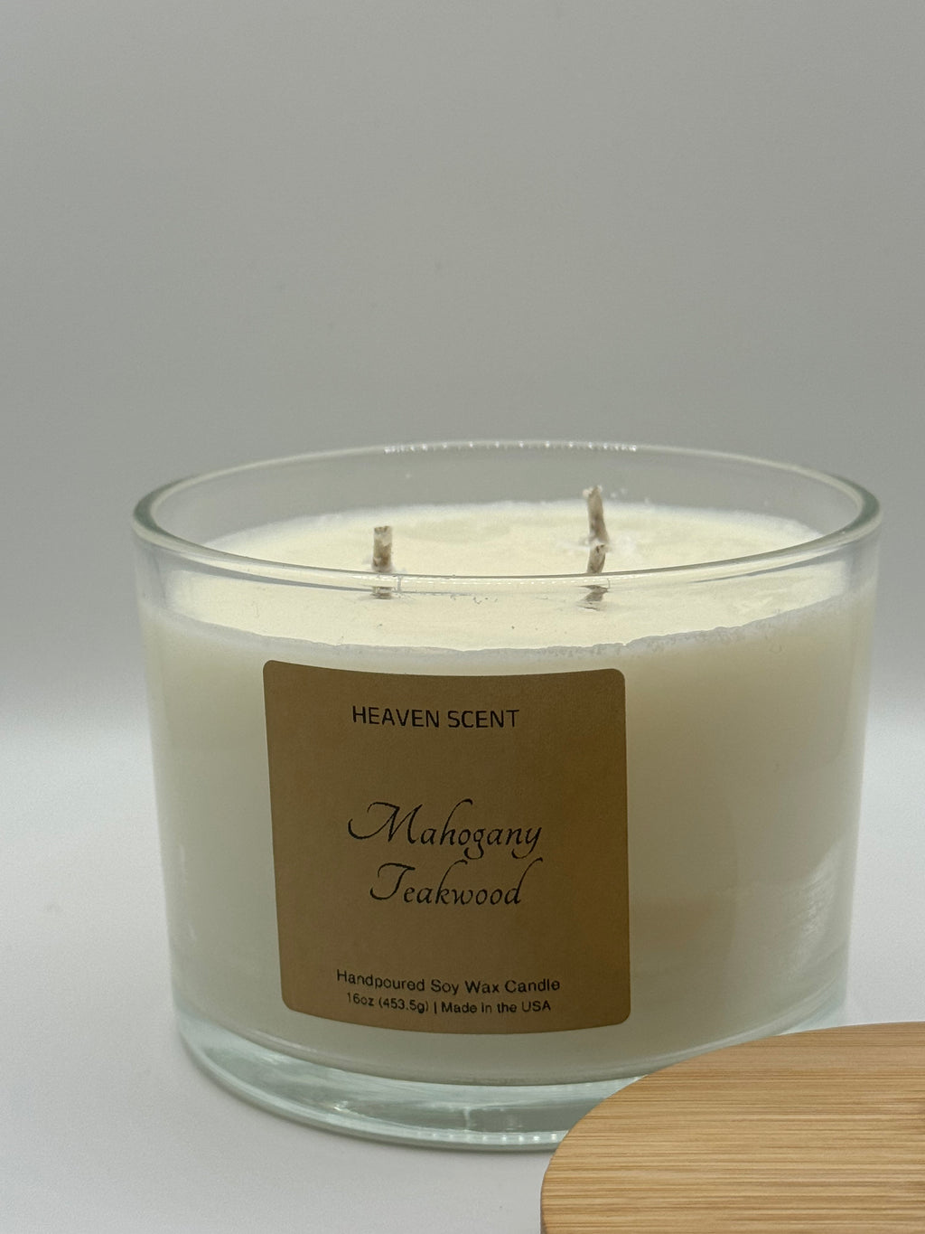 Mahogany Teakwood Scented 16oz Soy Wax Candle